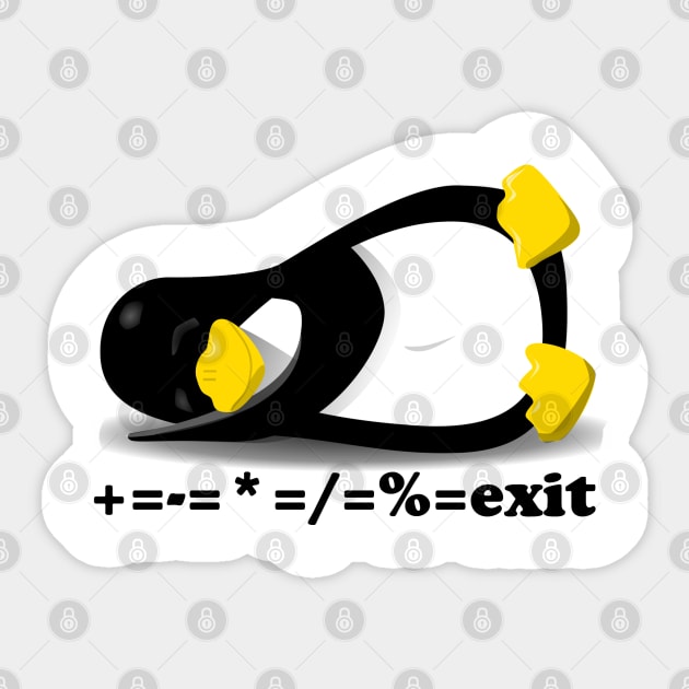 LINUX TUX THE PENGUIN Sticker by hottehue